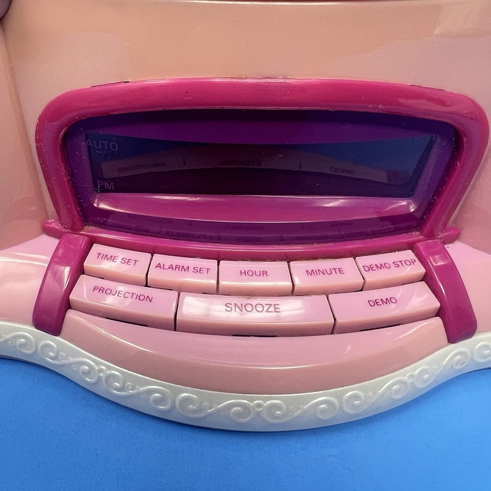 Disney Princess Castle Pink Alarm Clock Radio AM FM Music Kids Room Decor Tested - Picture 8 of 16